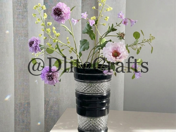 Crystal Cutting Flower Vase
