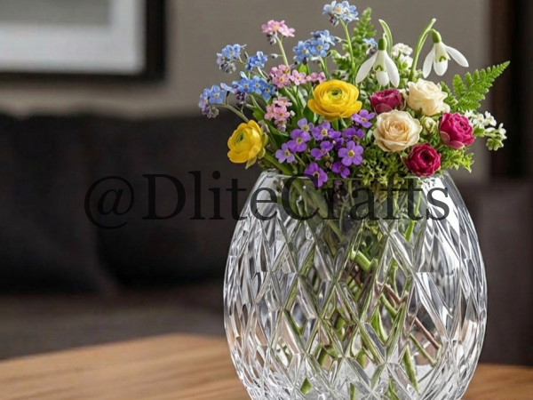 Dimond Cut Crystal Vase