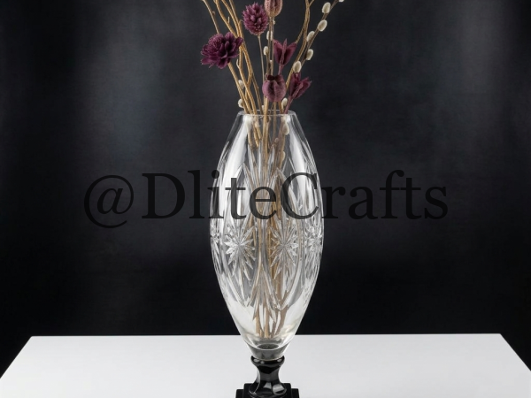 Black Base Crystal Trophy Decor